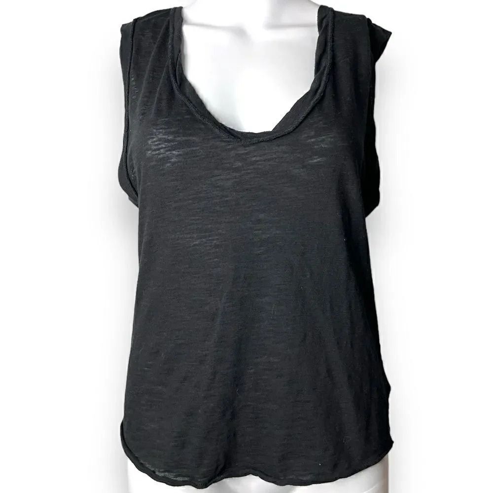 Free People Cap Sleeve Light weight Top Black Size XS